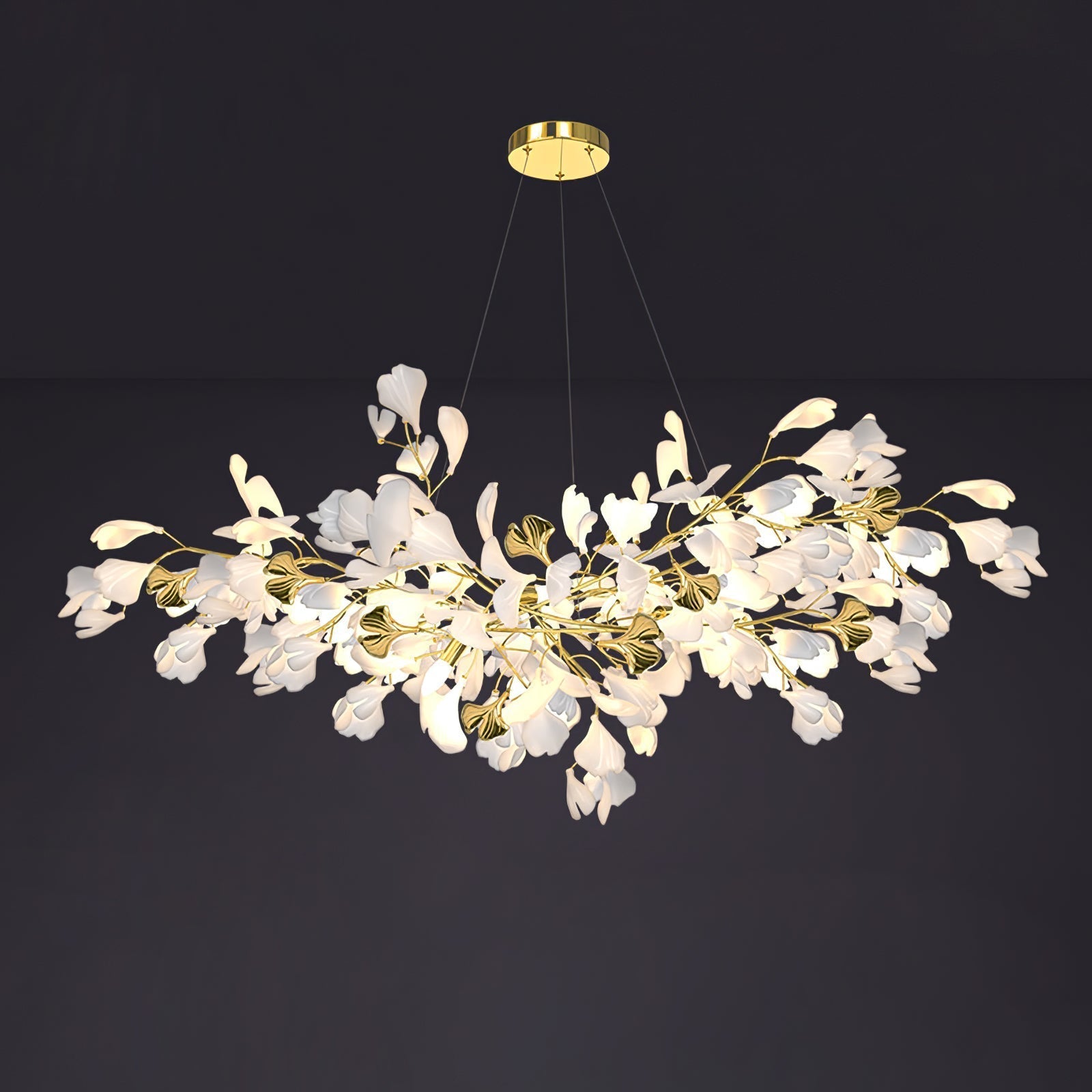Gingko Ceramic Branch Chandelier Z