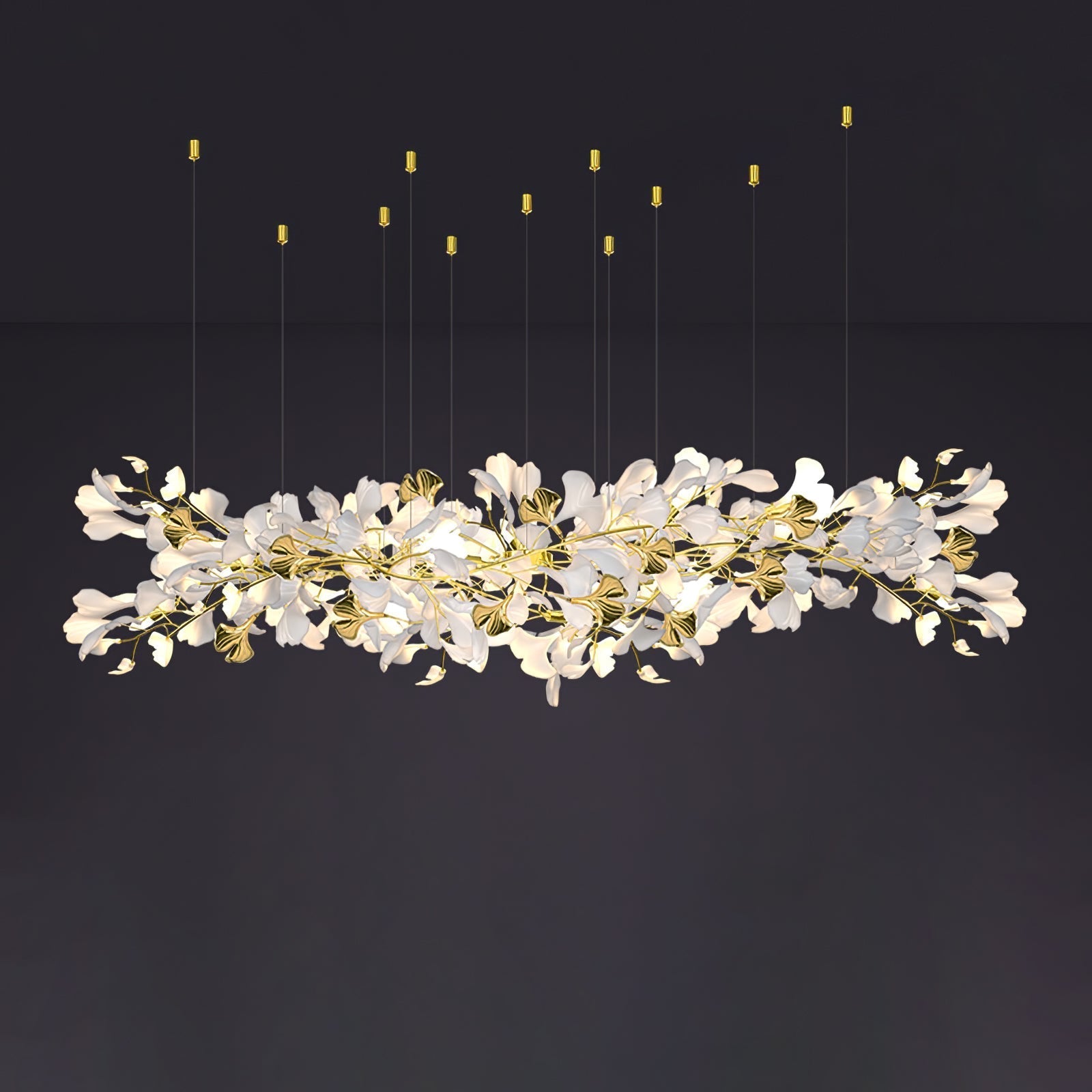 Gingko Ceramic Branch Chandelier Z