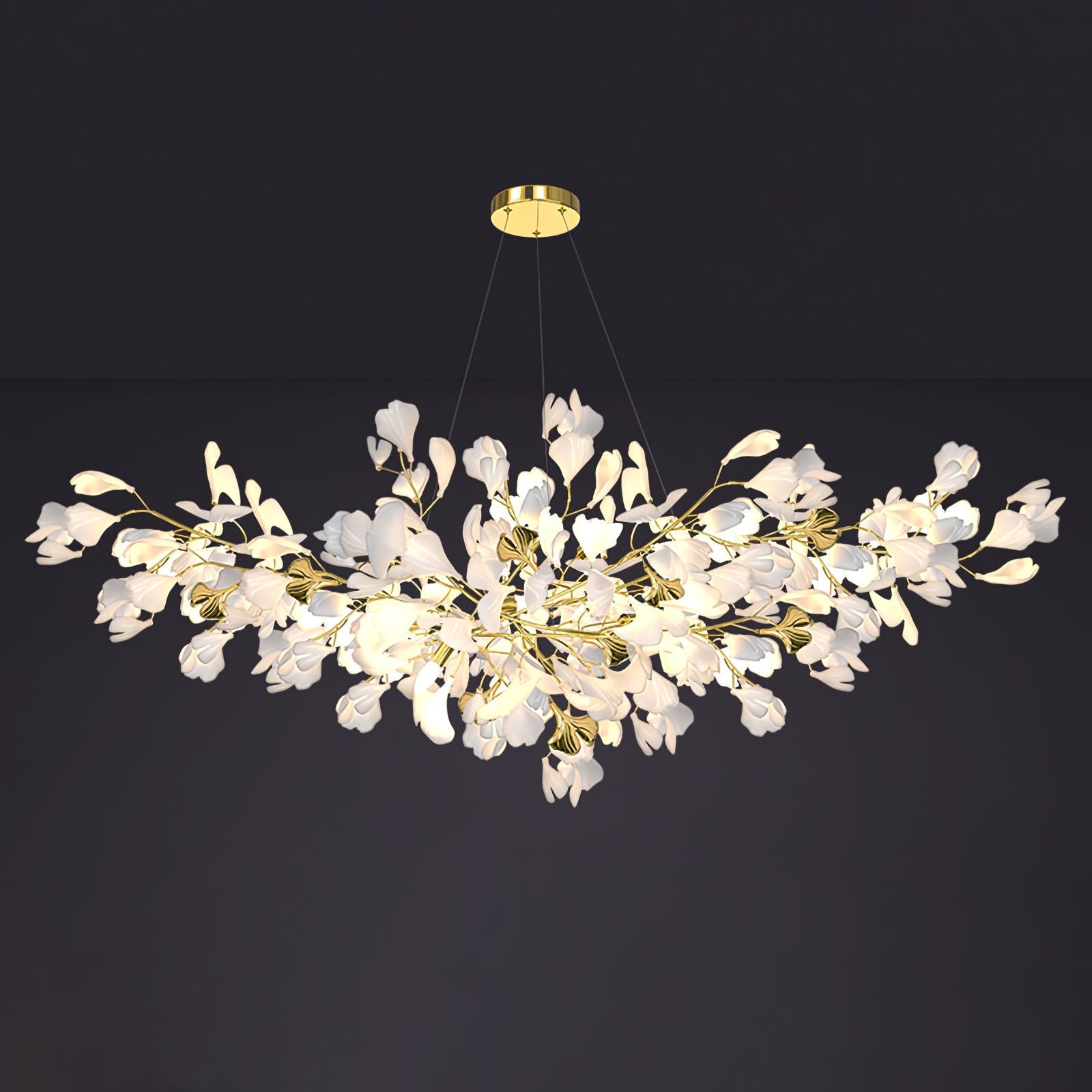 Gingko Ceramic Branch Chandelier Z