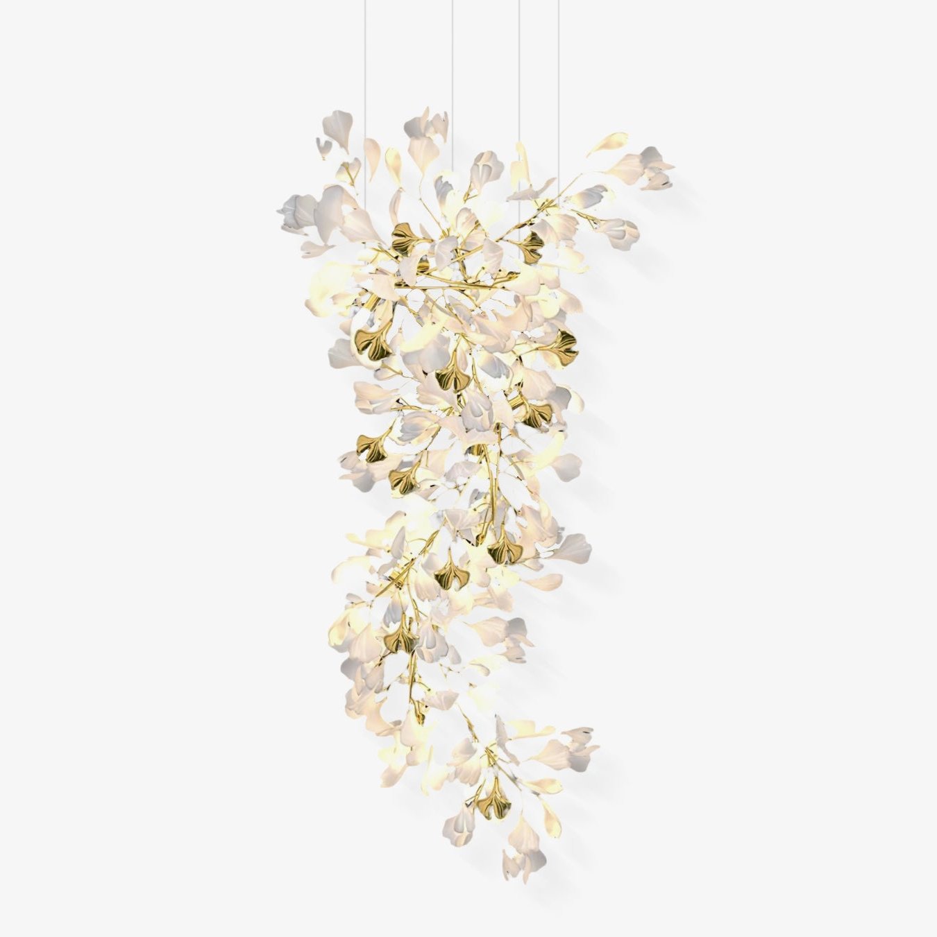 Gingko Ceramic Branch Chandelier Z