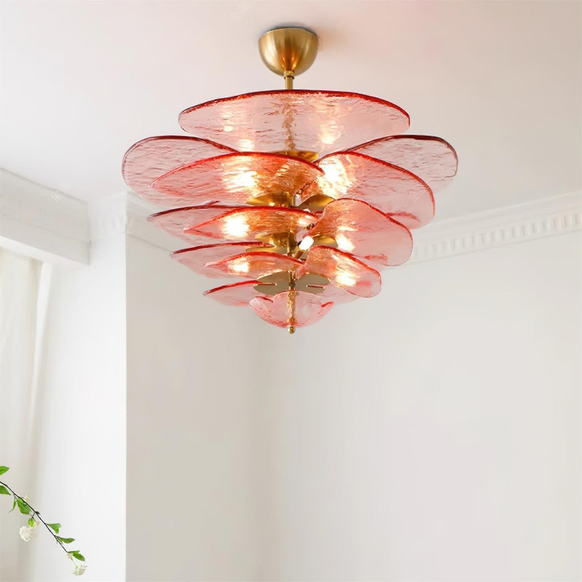 Petal Layered Murano Glass Chandelier