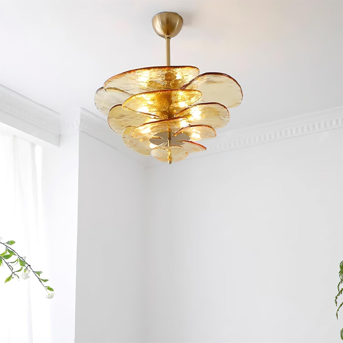 Petal Layered Murano Glass Chandelier