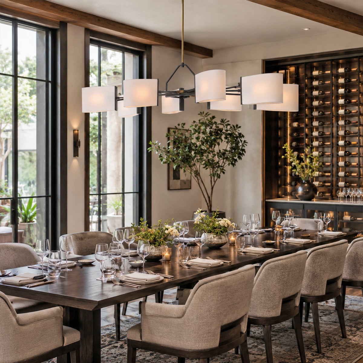 Dessay Solid Brass Linear Chandelier