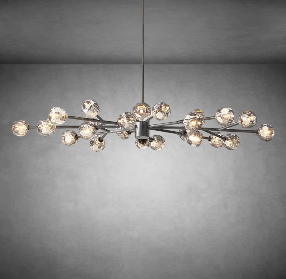 Bolura De Cristal Glass Oval Chandelier