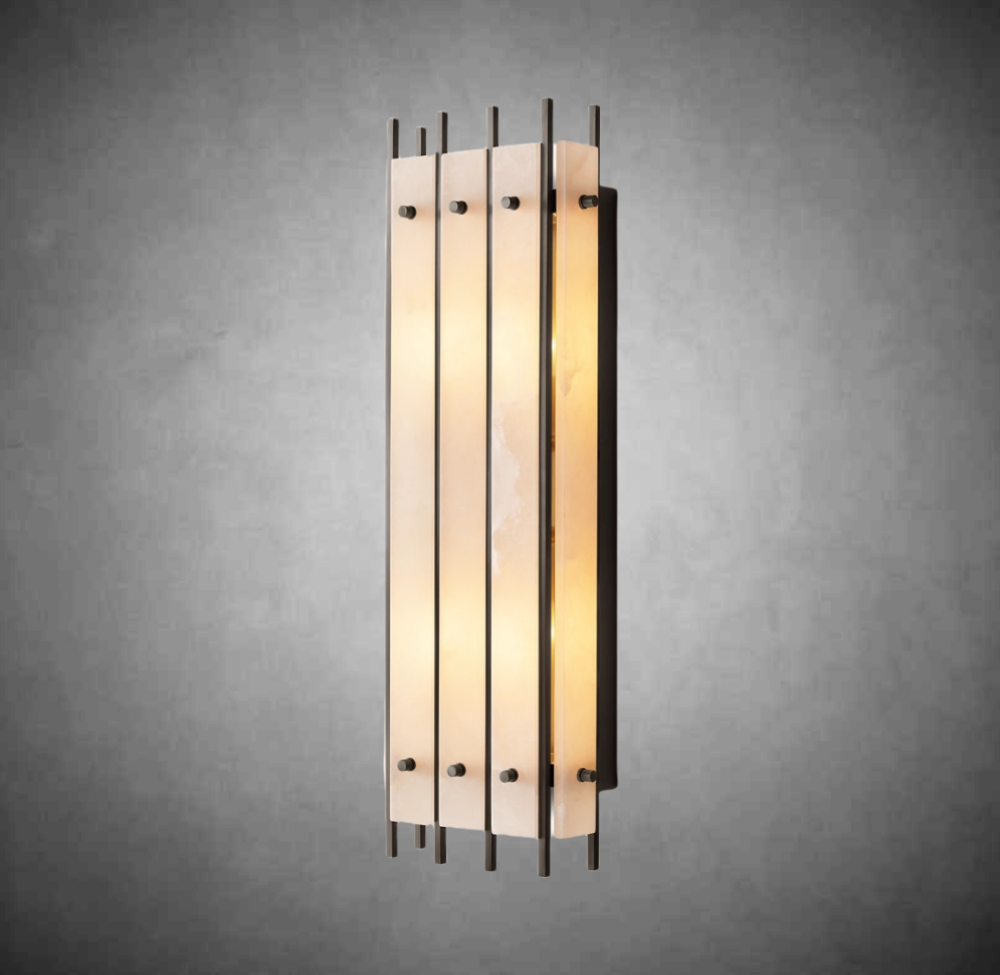 Marcus Alabaster Grand Rectangular Sconce