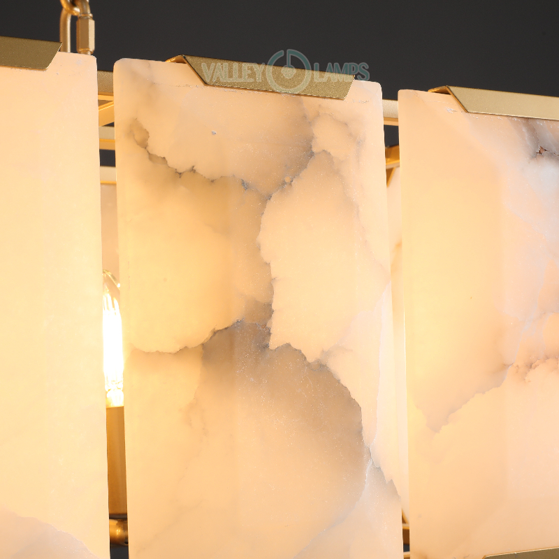Hartley Calcite Rectangular Chandelier 42"/54"/62"/74"