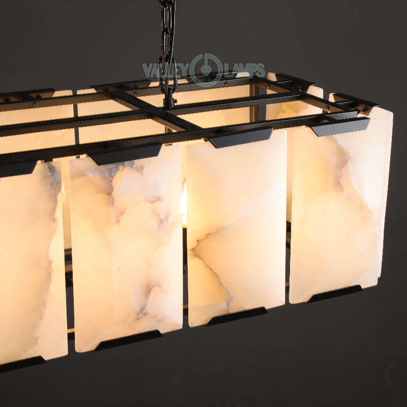 Hartley Calcite Rectangular Chandelier 42"/54"/62"/74"
