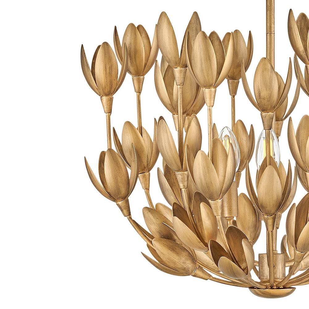 Flora 20 Inch 3-Light LED Chandelier - Delicate Floral Design
