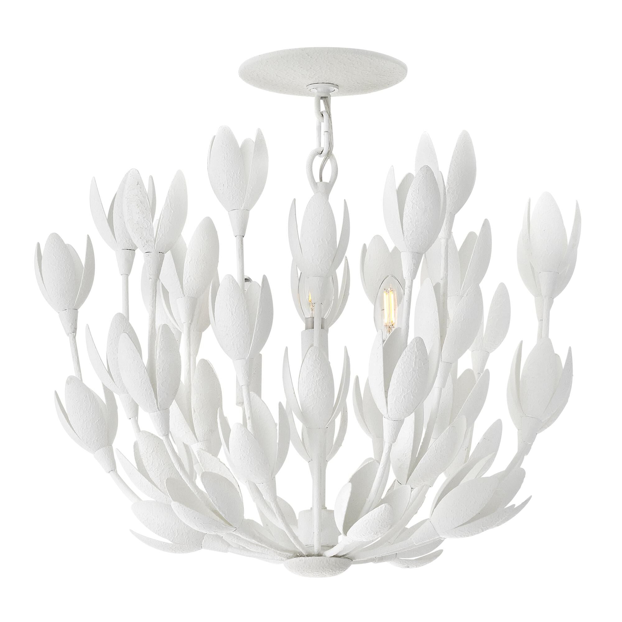 Flora 20 Inch 3-Light LED Chandelier - Delicate Floral Design