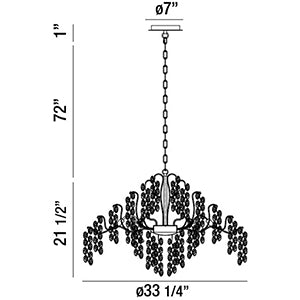 Campobasso Chandelier 11 lights 33 inches