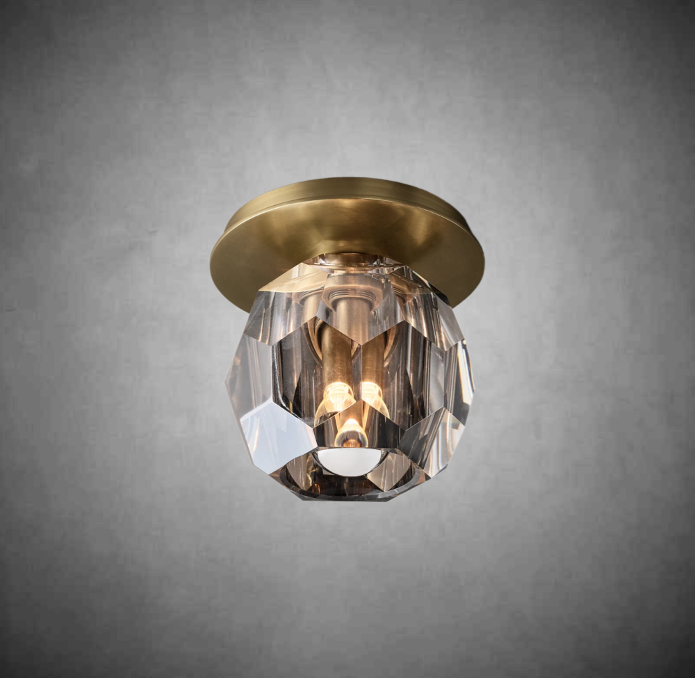 Bolura De Cristal Glass Petite Flushmount