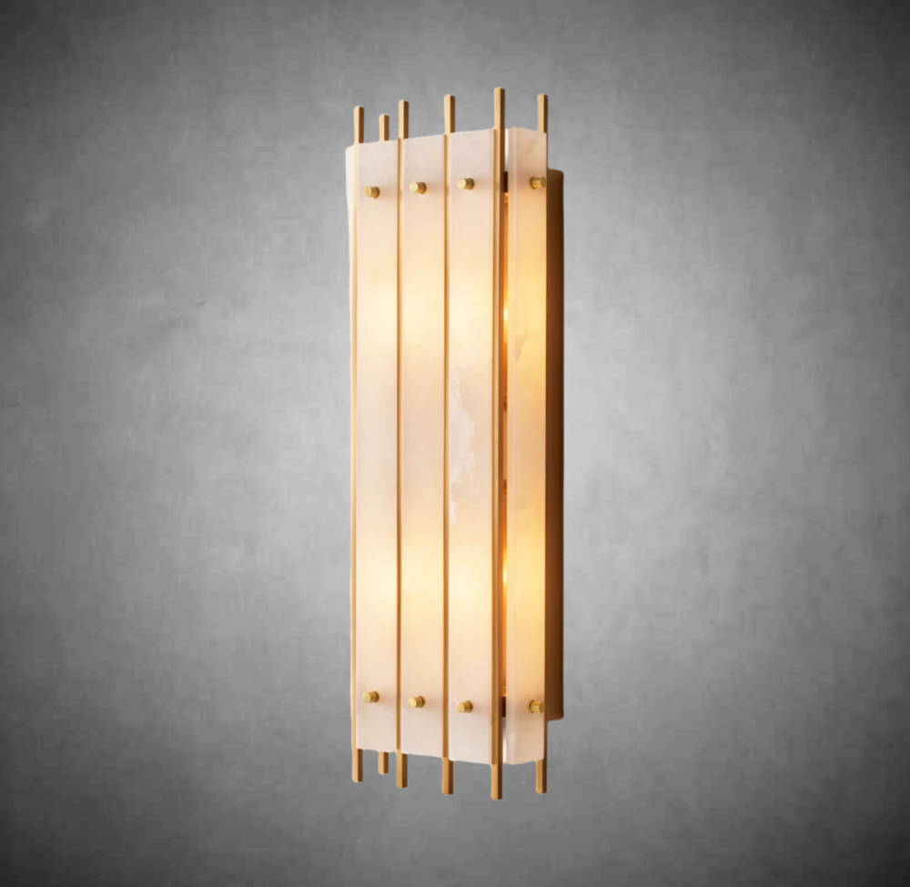 Marcus Alabaster Grand Rectangular Sconce