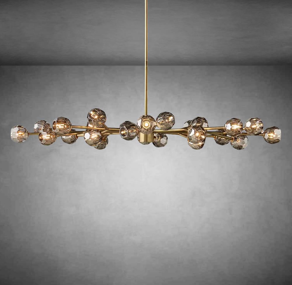 Bolura De Cristal Glass Oval Chandelier