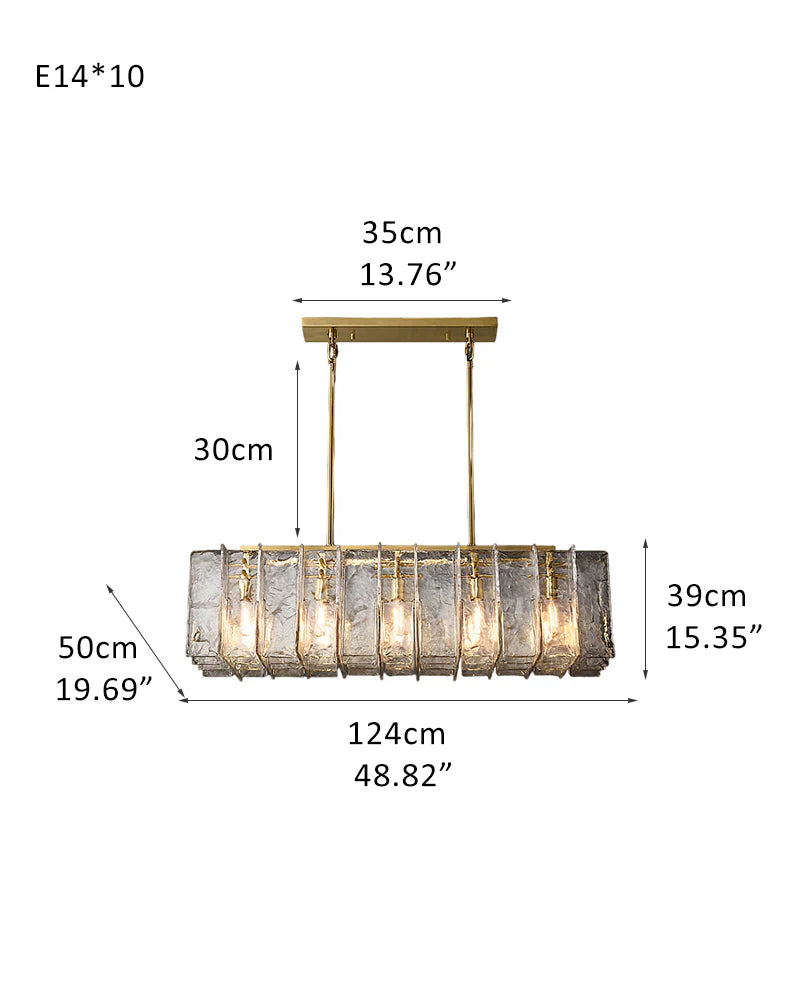Lattice Rectangular Chandelier