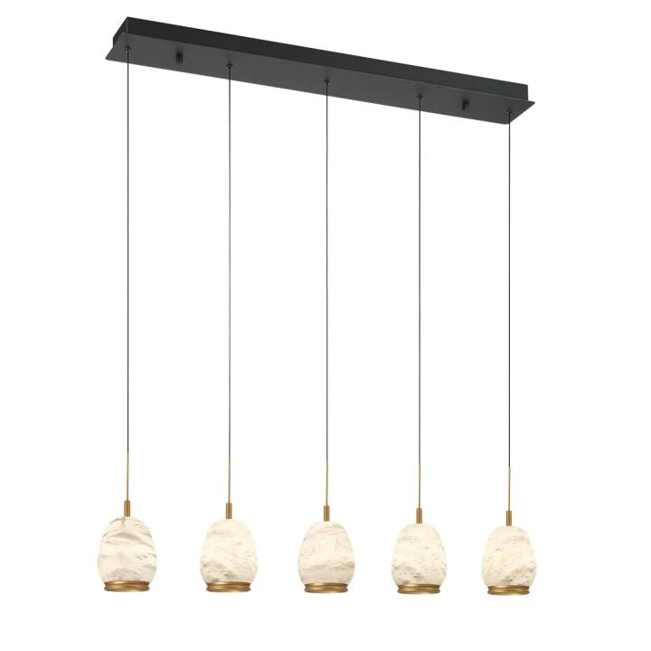 Leemy Linear LED Chandelier – 5/8/14 Light Alabaster Ovals