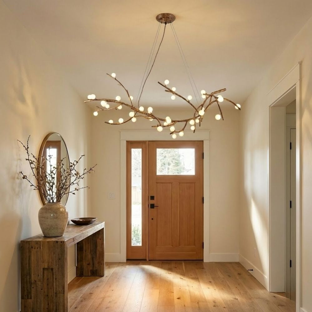 Demolion Branch Glass Globe Chandelier