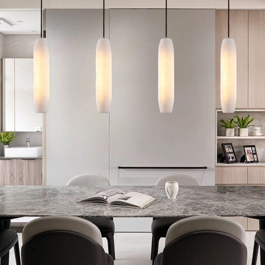 Marble Alabaster Flute Pendant Light