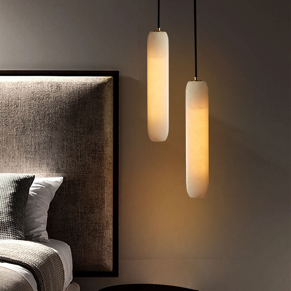 Marble Alabaster Flute Pendant Light
