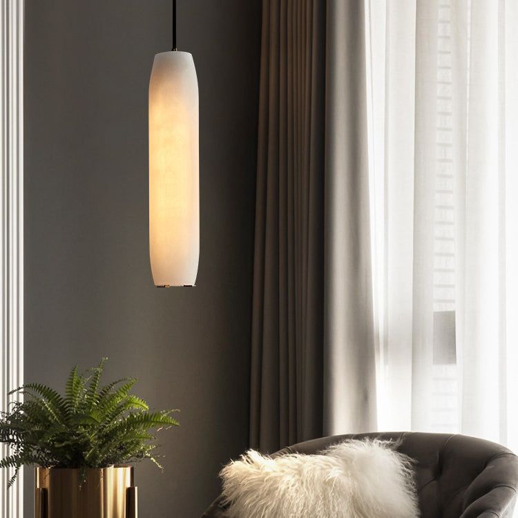 Marble Alabaster Flute Pendant Light