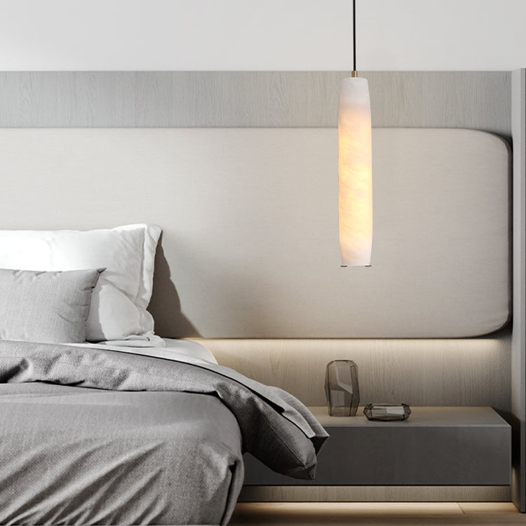 Marble Alabaster Flute Pendant Light