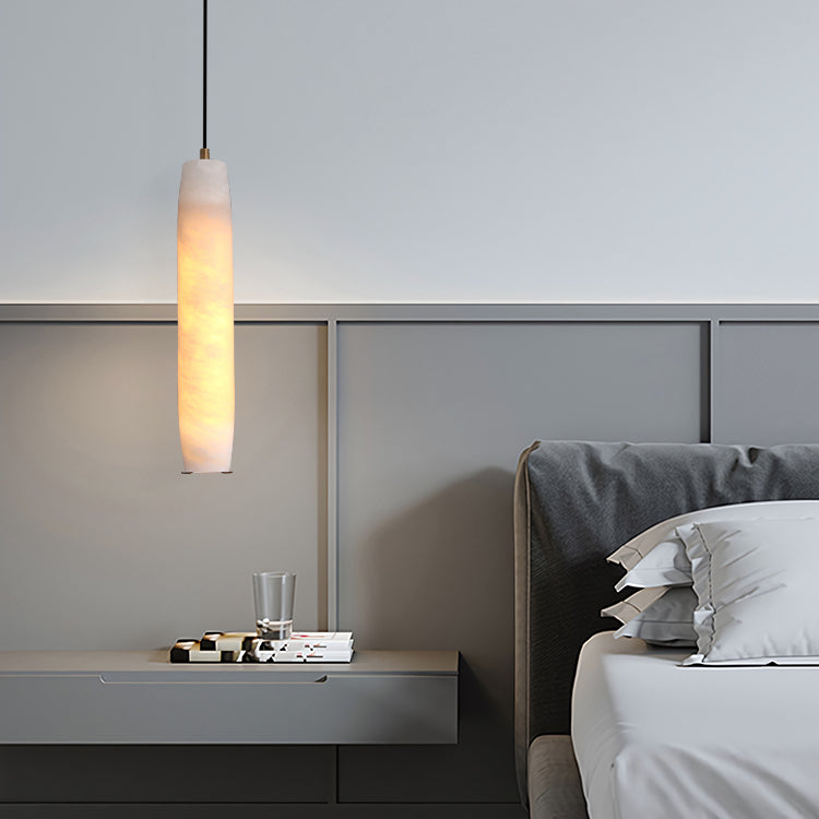 Marble Alabaster Flute Pendant Light