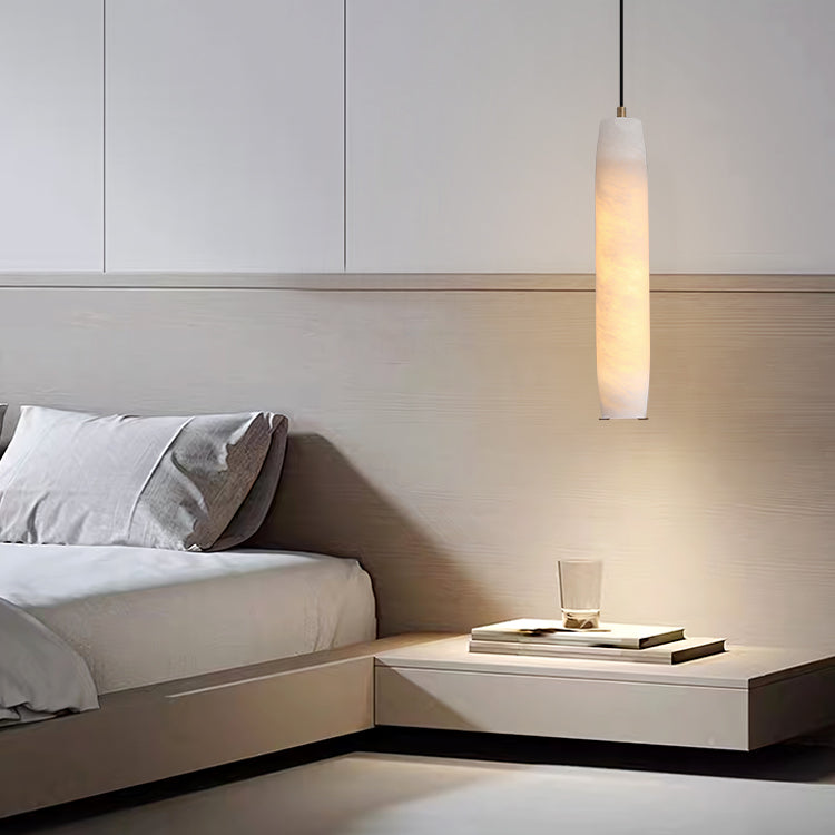 Marble Alabaster Flute Pendant Light