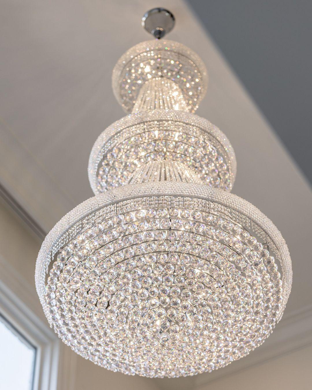 Luxury Crystal Chandelier for Grand Villa Hall and Duplex Staircase Lighting