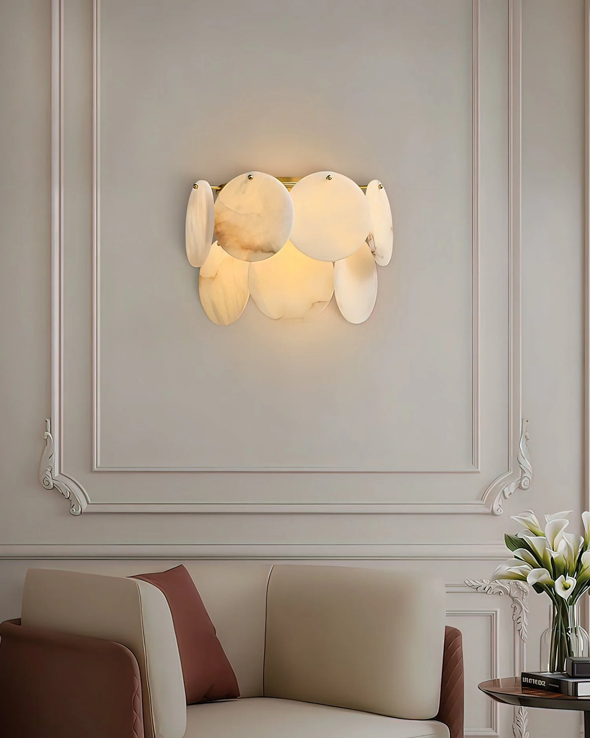 Wall Sconce French Art Deco Spanish Alabaster