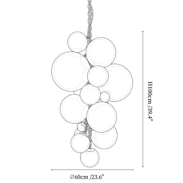 Velymo Grapetta Grape Cluster Chandelier