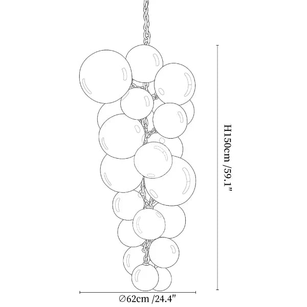 Velymo Grapetta Grape Cluster Chandelier