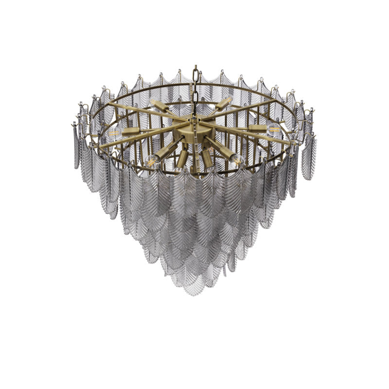 Eichholtz Verbier 16 Light Chandelier: Elegant Modern Classic, Dimmable, Crystal Accents
