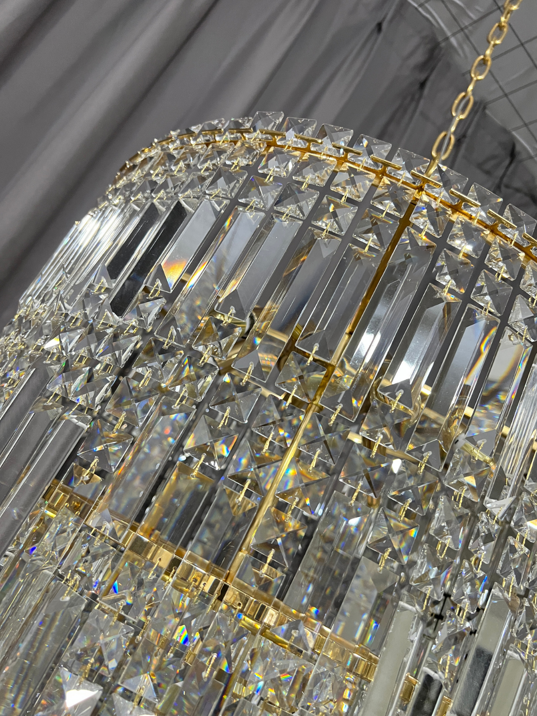 Luxury Multi-layer Crystal Chandelier for Staircase/Foyer