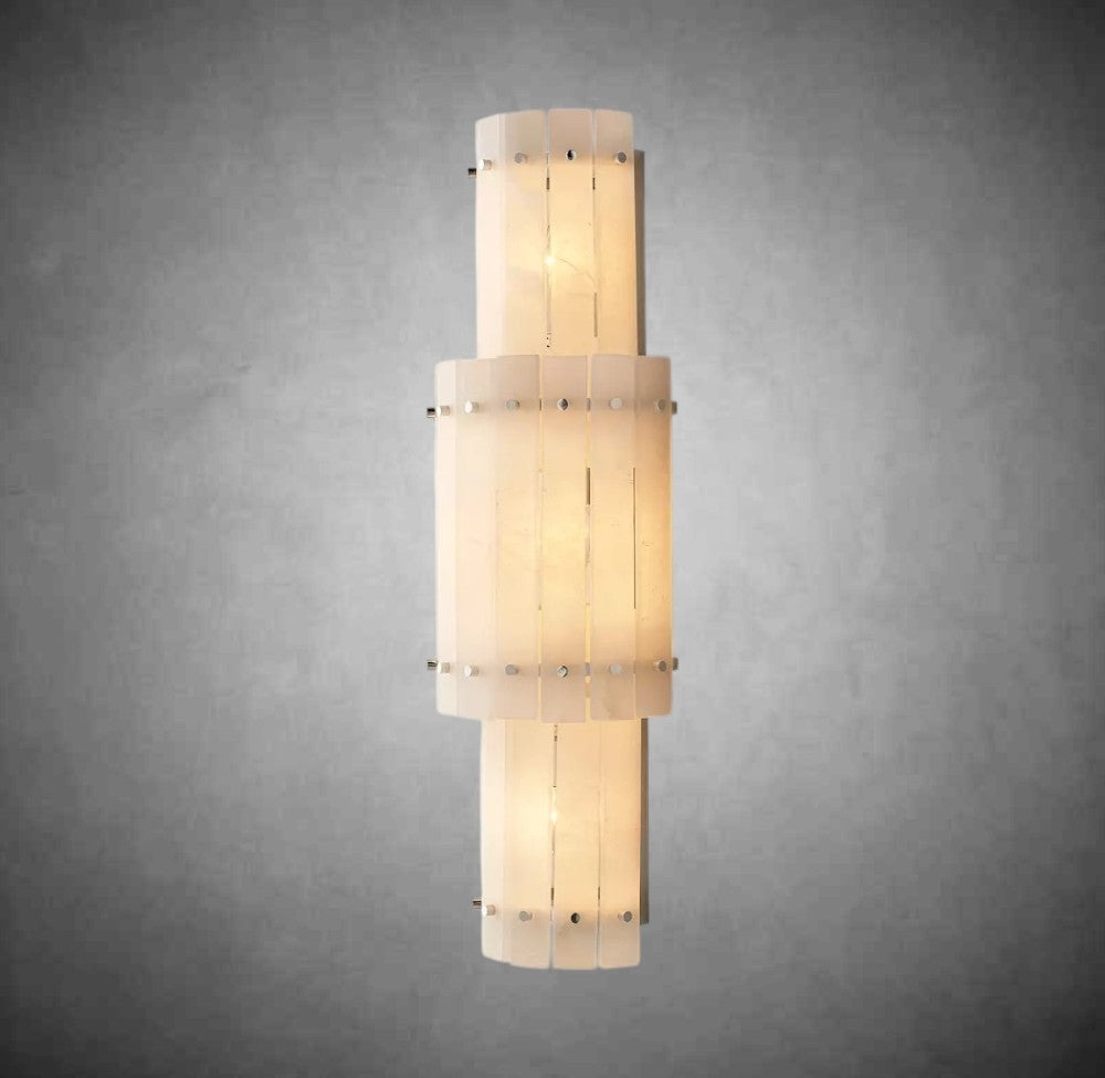 Marcus Alabaster Grand Round Sconce