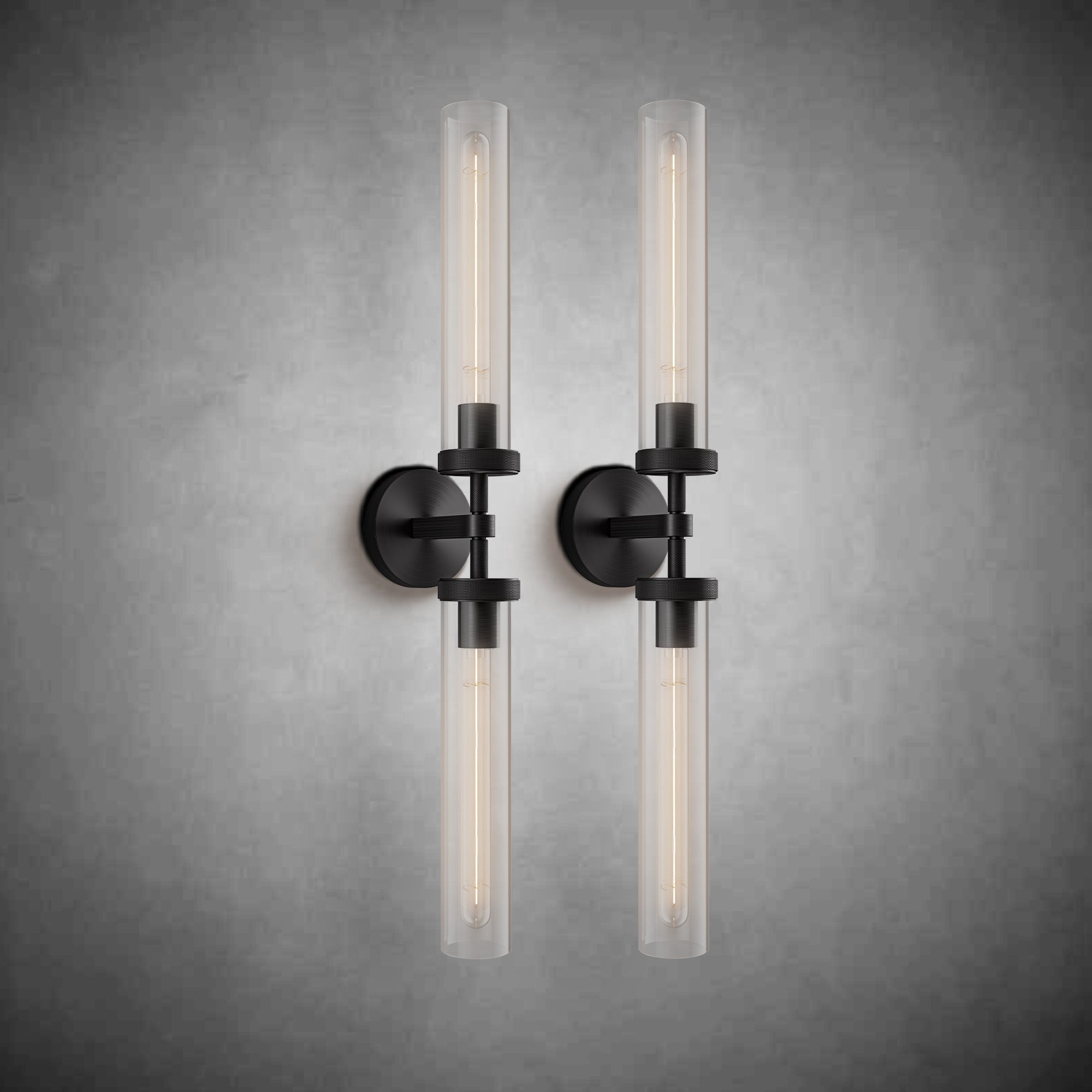 Modern Glass Tube Wall Lamp (2 Pieces)