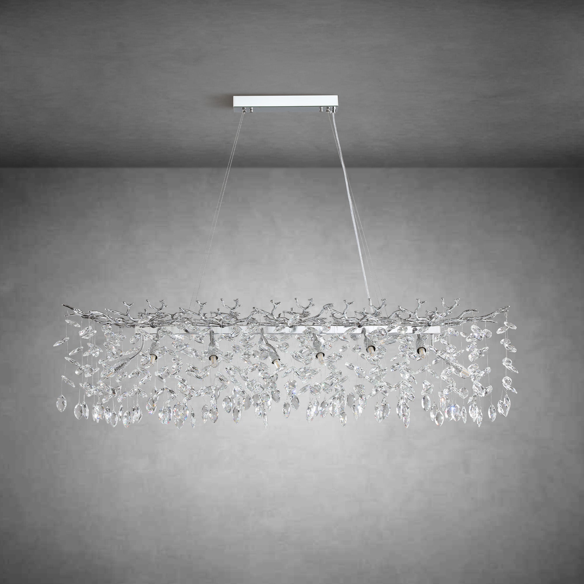 Modern Gold Tree Branch Crystal Chandelier