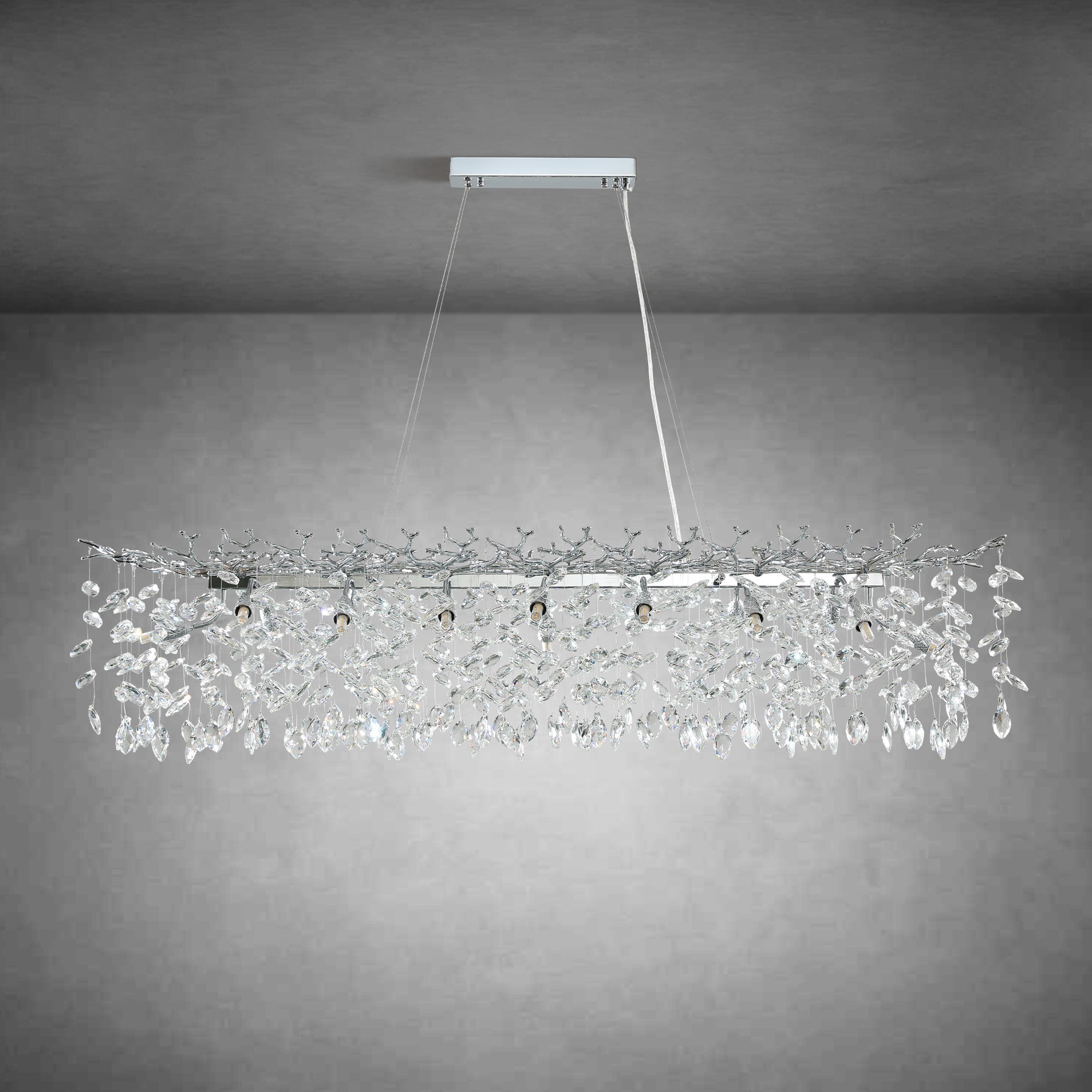 Modern Gold Tree Branch Crystal Chandelier