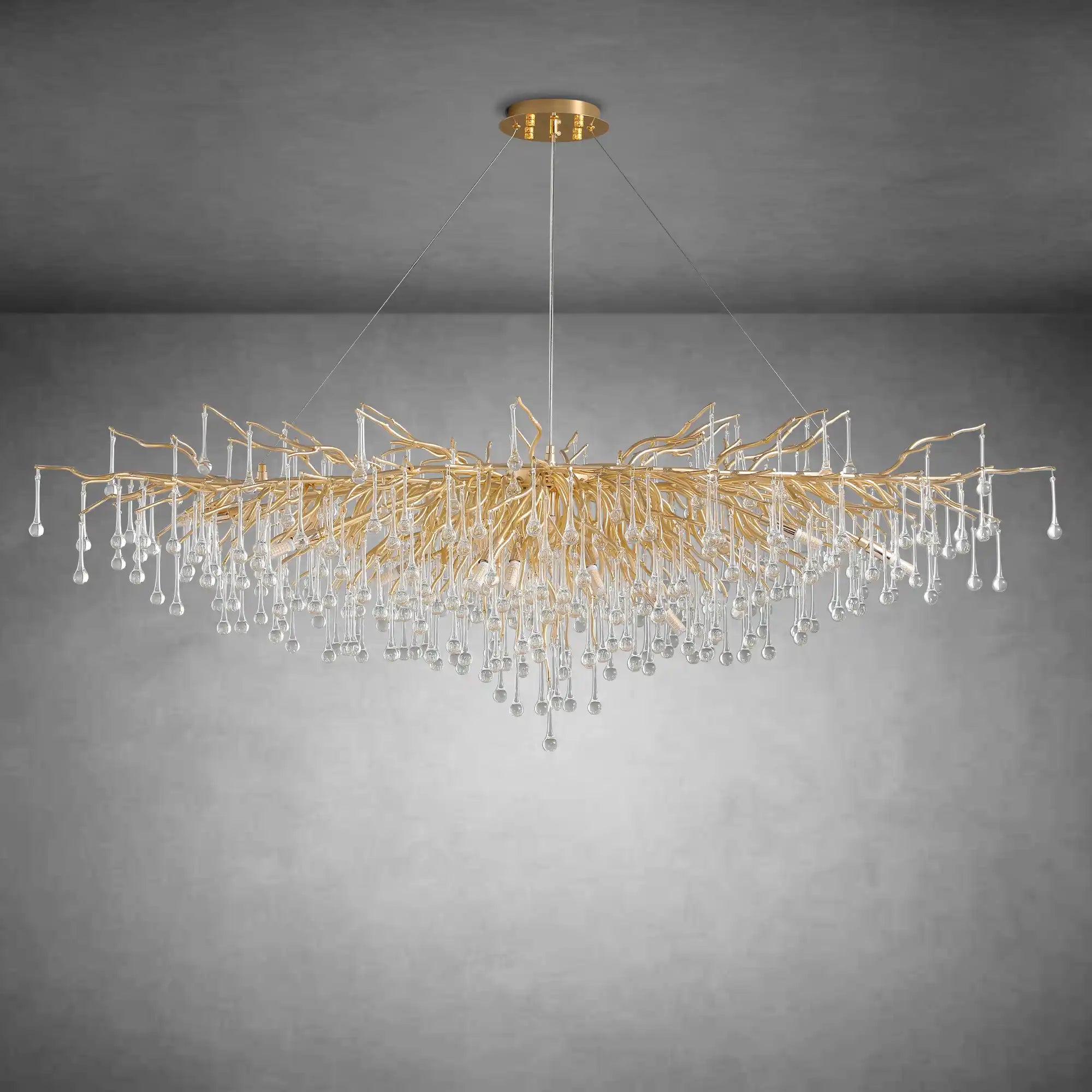 63" Modern Crystal Tree Branch Chandelier with 15 Lights