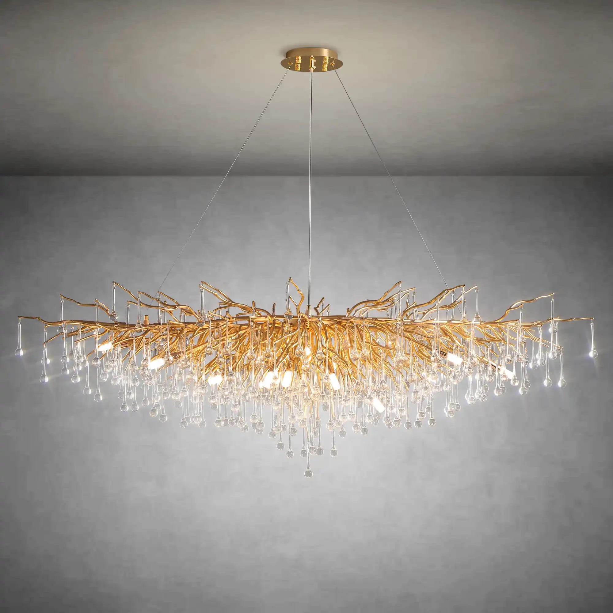 63" Modern Crystal Tree Branch Chandelier with 15 Lights