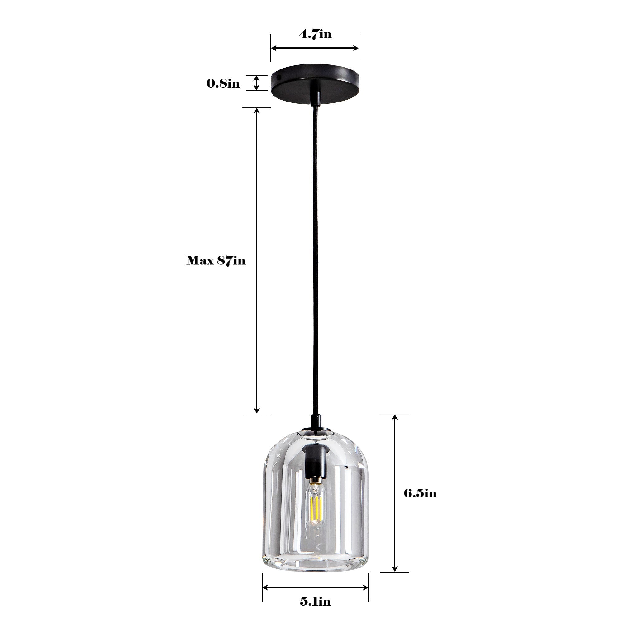 Crystal Modern Bell-Shaped Pendant Light