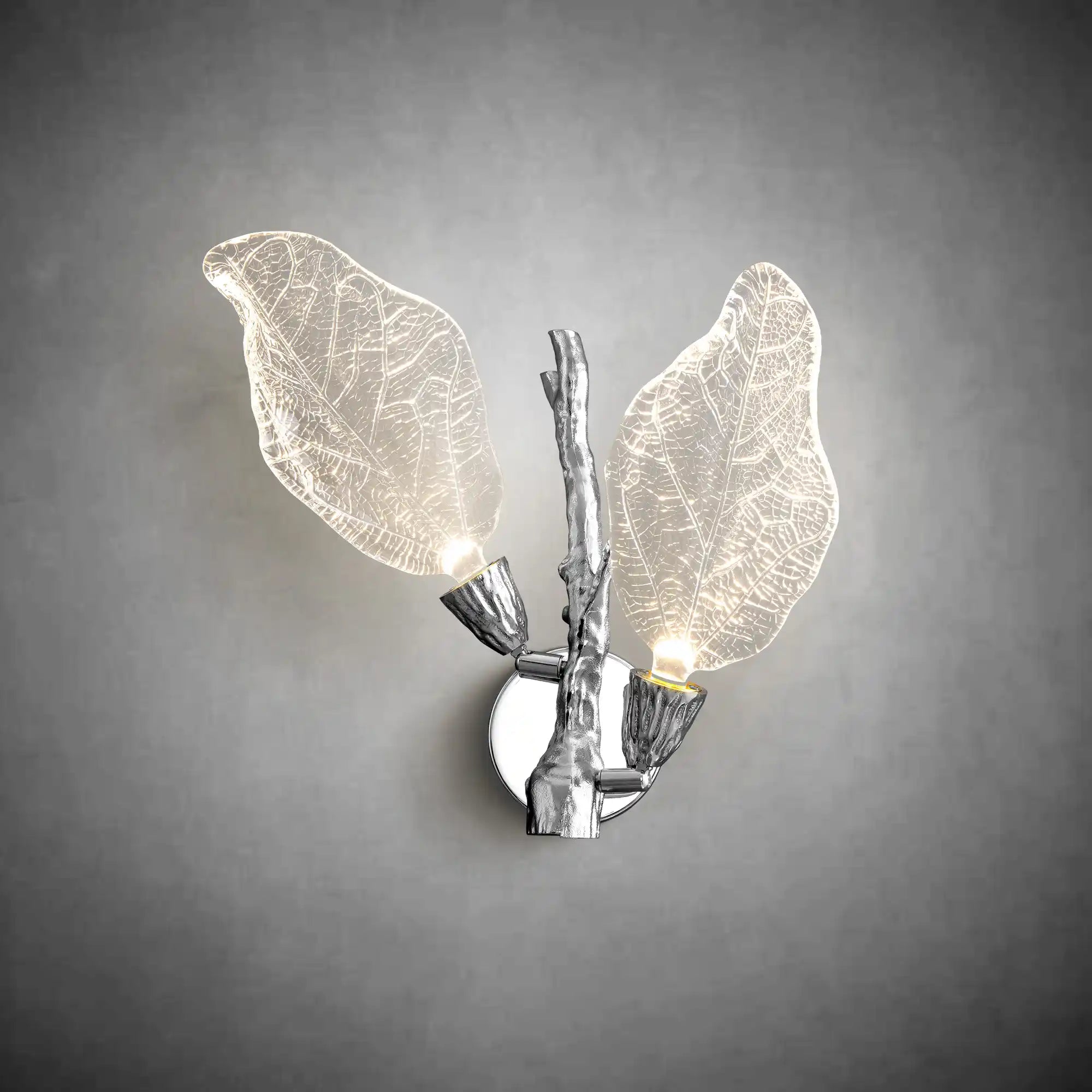 Silver Leaf Dimmable LED Wall Sconce – Modern Home Lighting