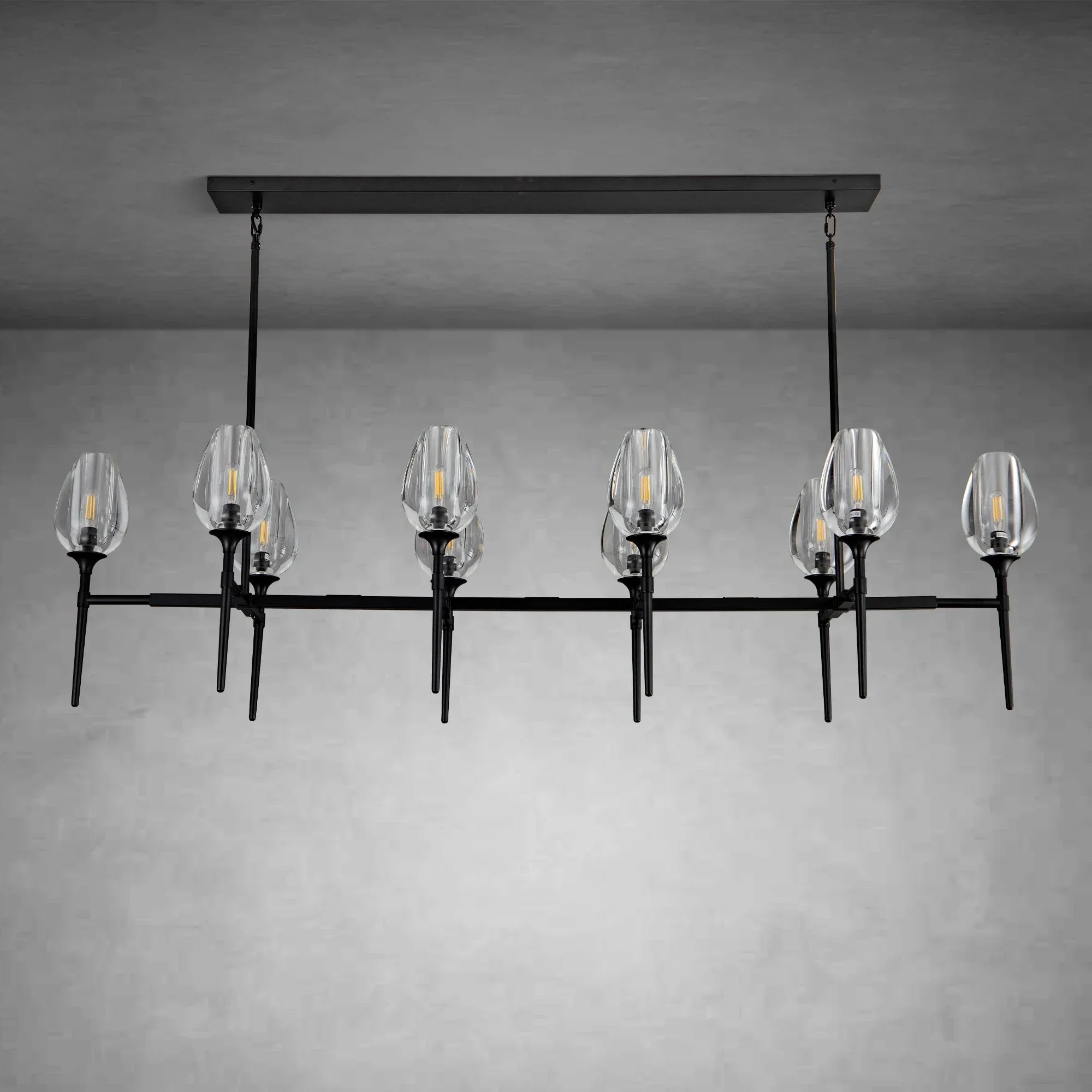 Modern Tulip Linear Chandelier for Dining Room and Bedroom