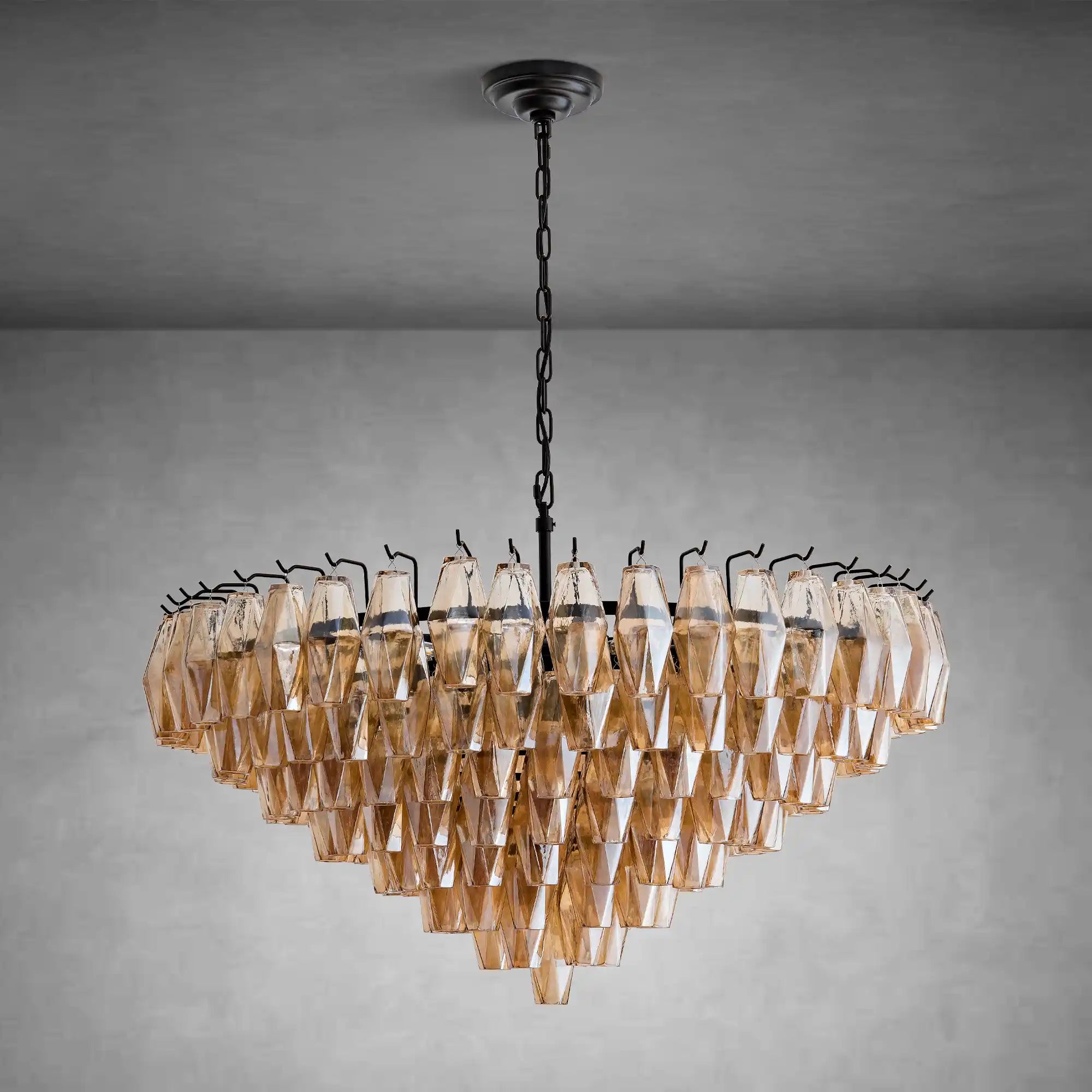 37" Extra Large Chandelier 14-Light Gold Modern Round Chandelier for Living Room