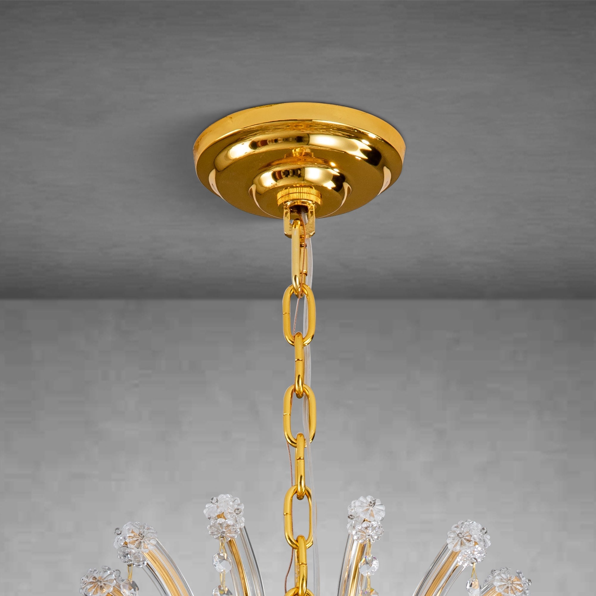 Modern Crystal Chandeliers, Gold Candle Chandelier -Luxury Chandelier Lighting Fixtures for Dining Room