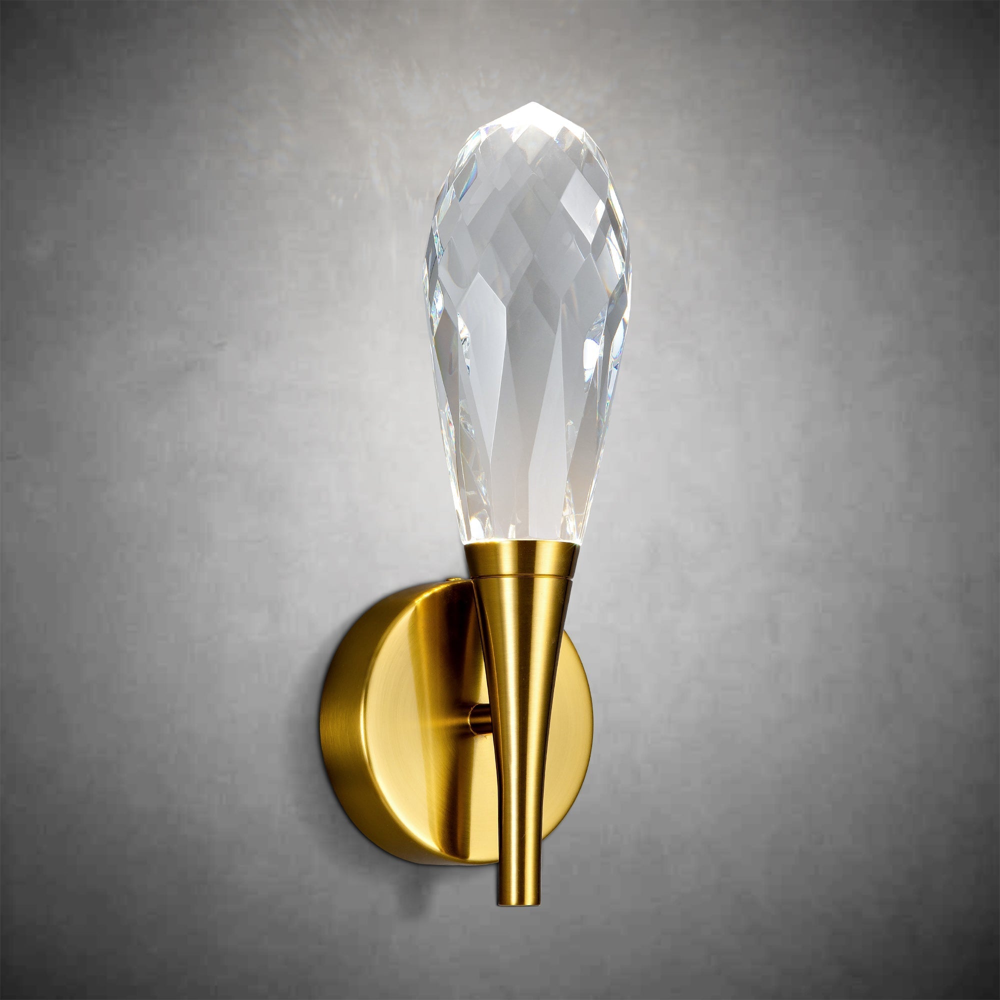 Gold Sconces Wall Lighting - Crystal Wall Sconces, Modern Bathroom Vanity Mirror Light