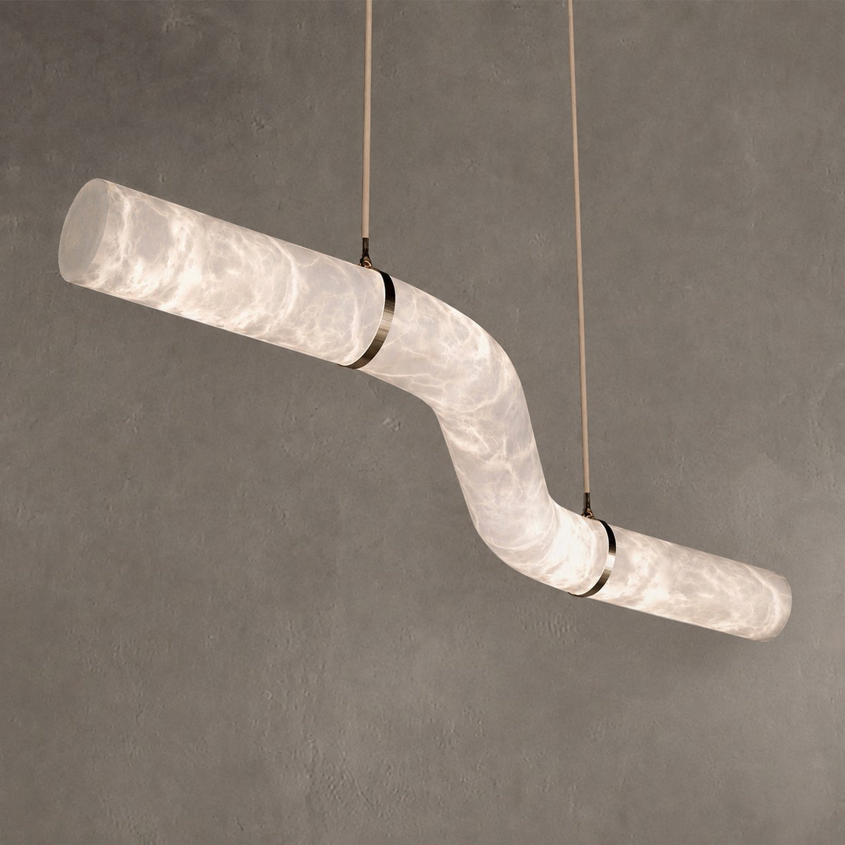Alabaster Curved Chandelier