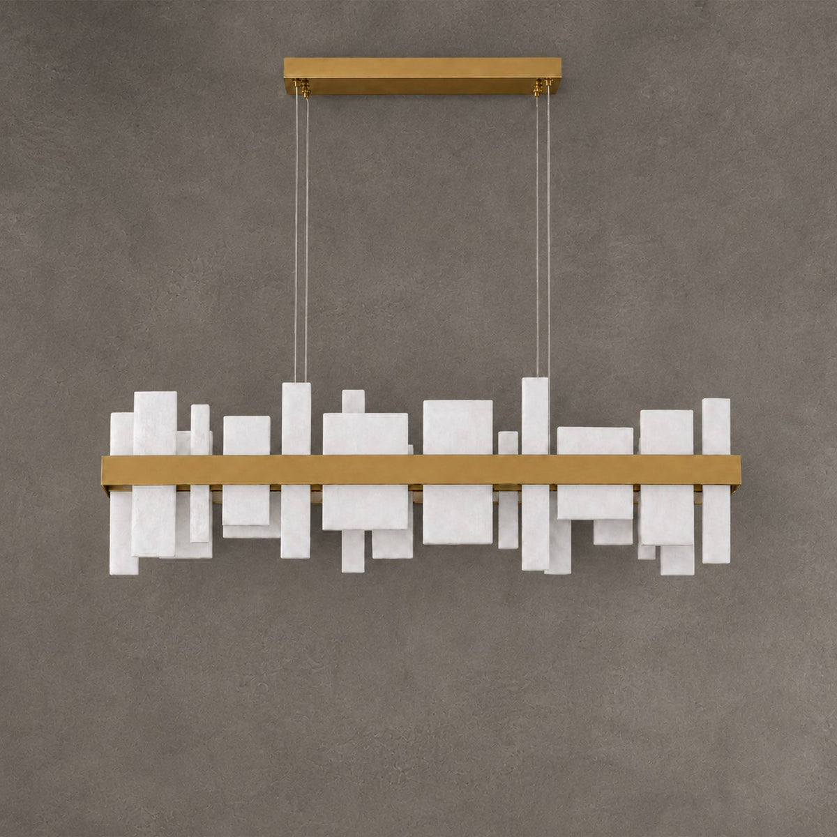 Linear Alabaster Dining Chandelier