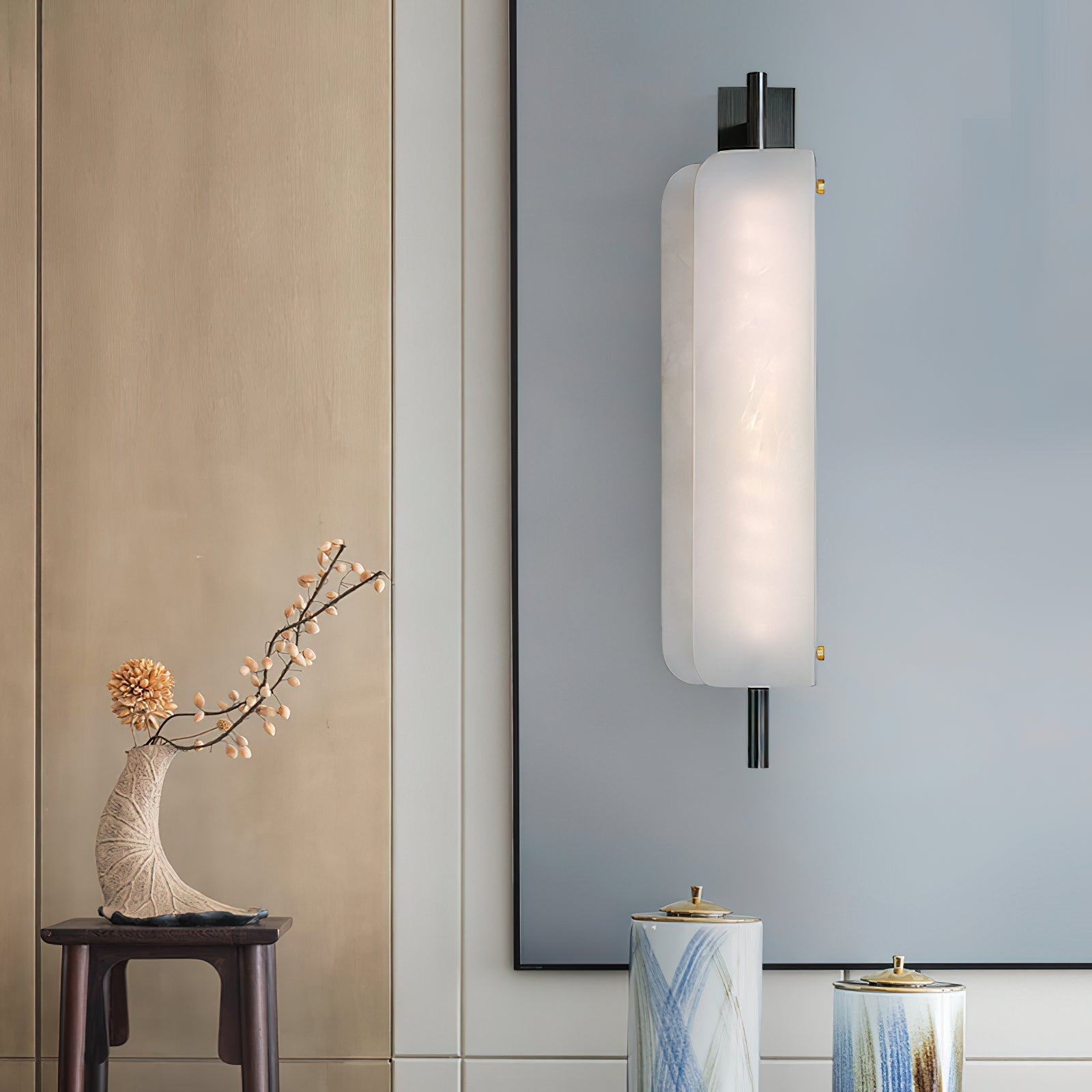 Alabaster Arc Wall Lamp - view 2