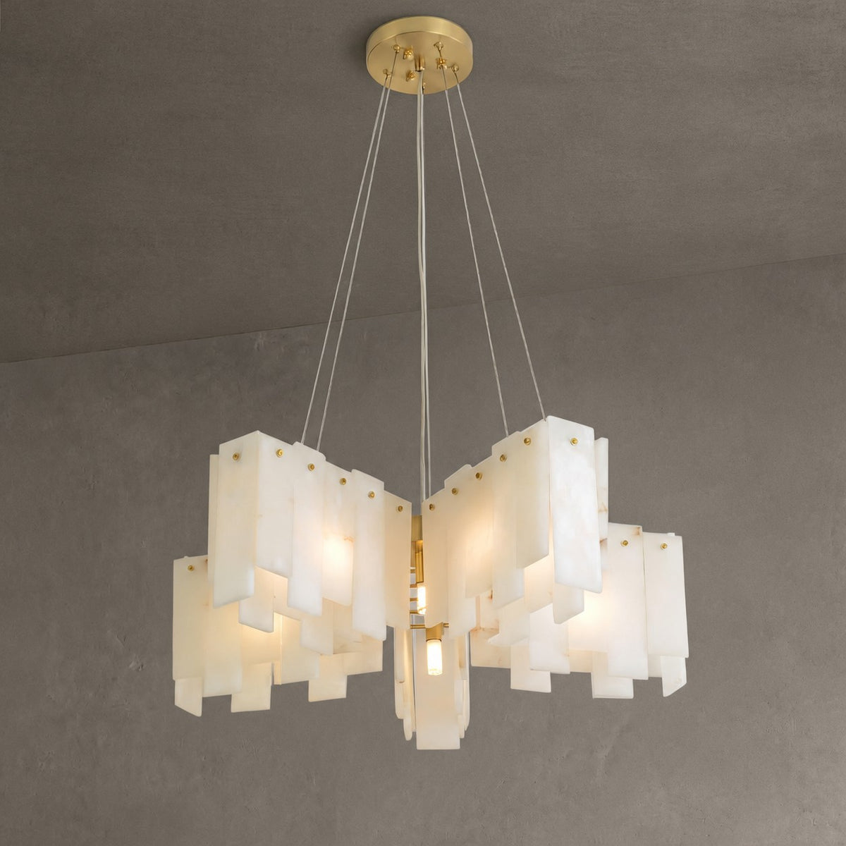 Alabaster Cascade Tiered Chandelier