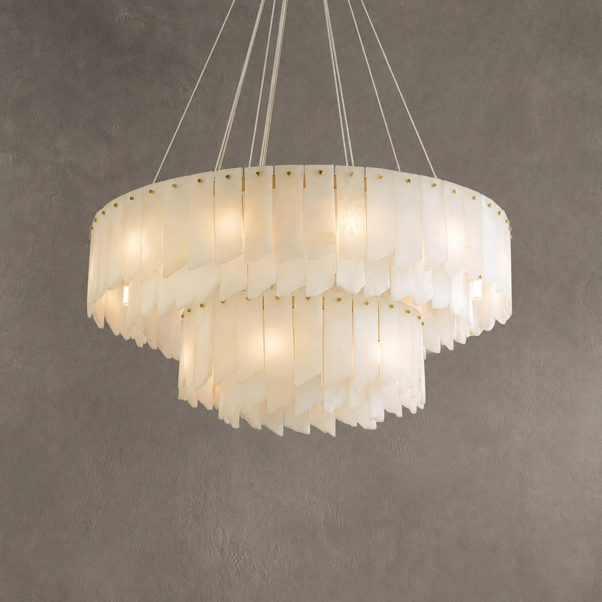 Alabaster Cascade Tiered Chandelier
