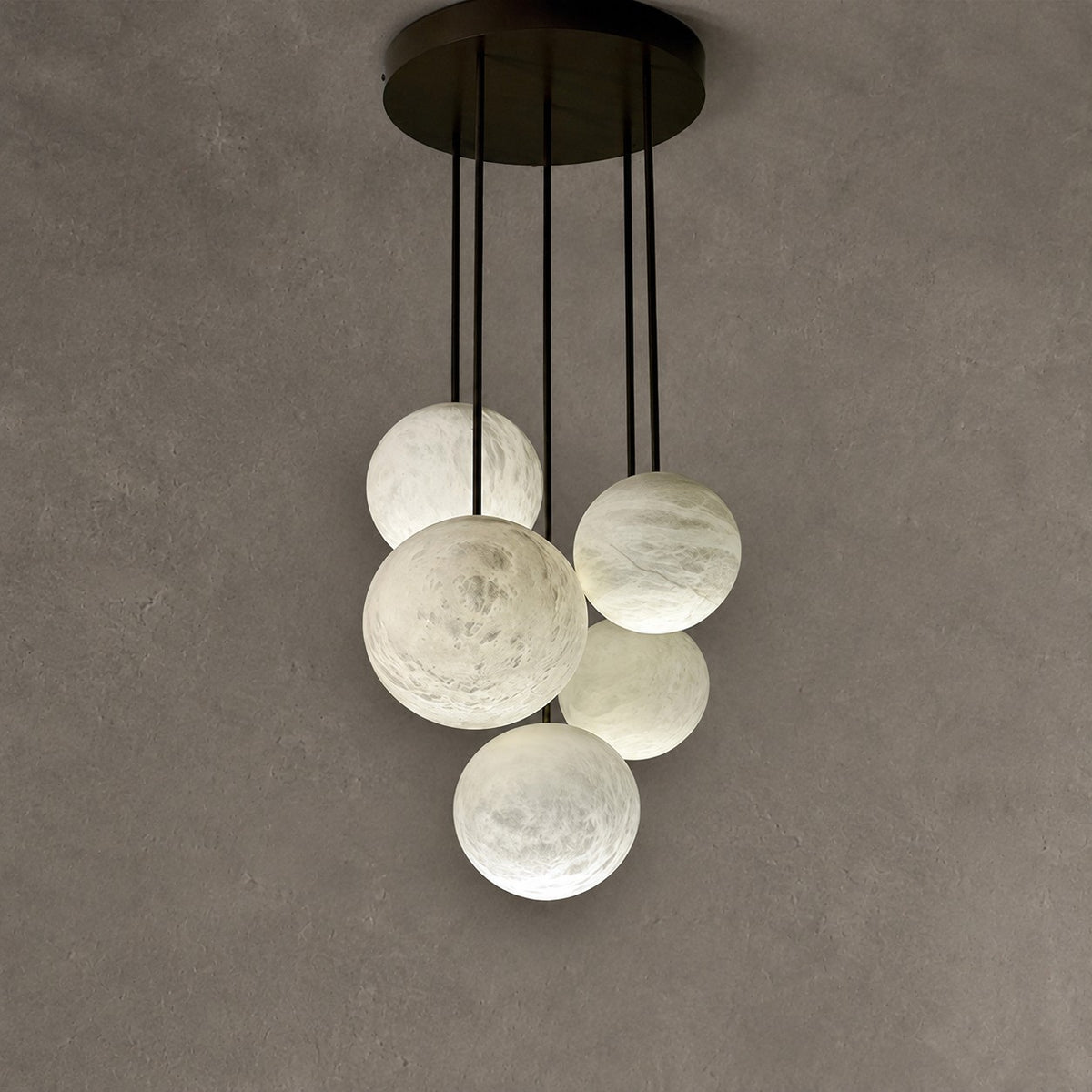 Alabaster Constellation Chandelier, Multi Pendant Light
